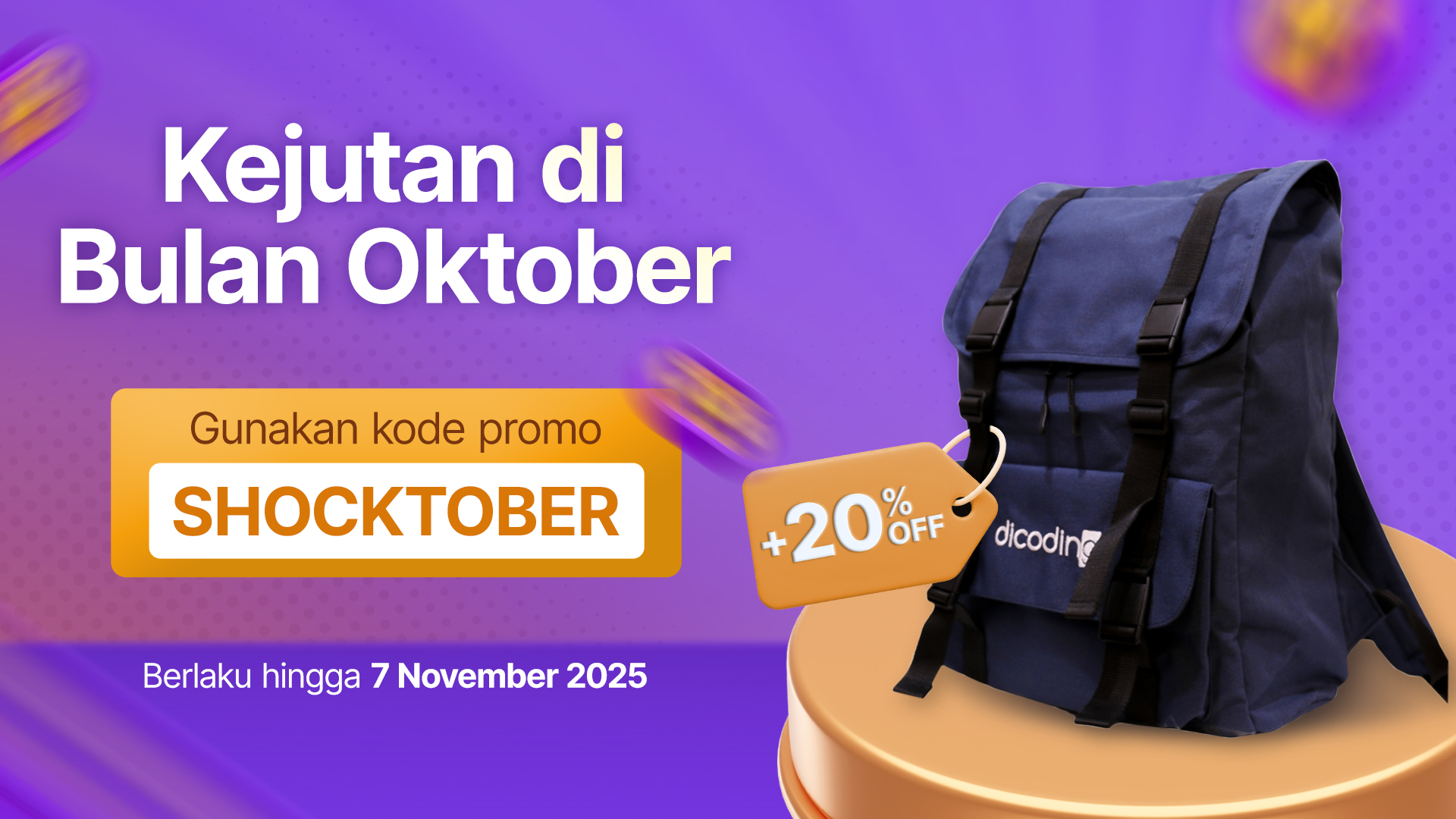 Bonus Tas Eksklusif Dicoding + Extra Diskon 20%