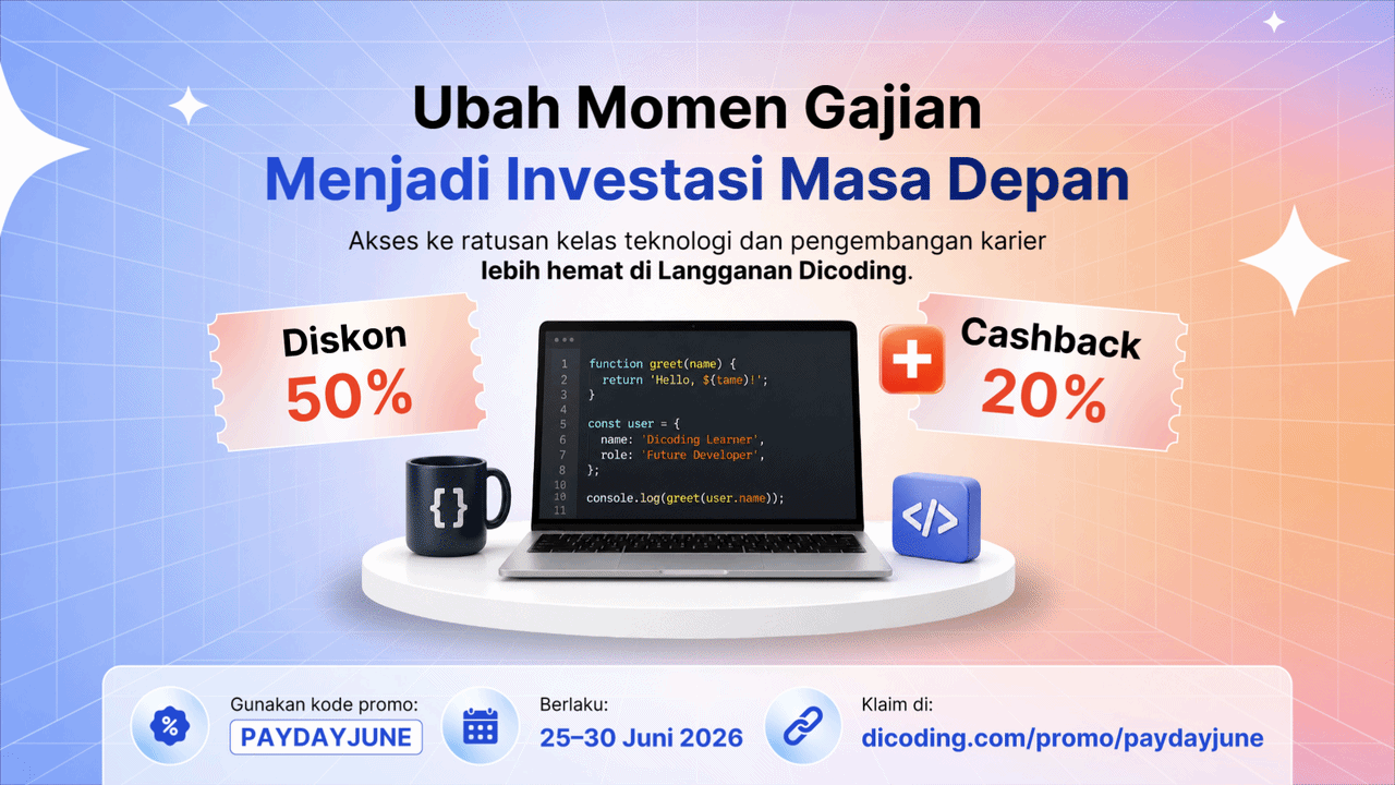 Payday Sale! Diskon 50% + Cashback 20%