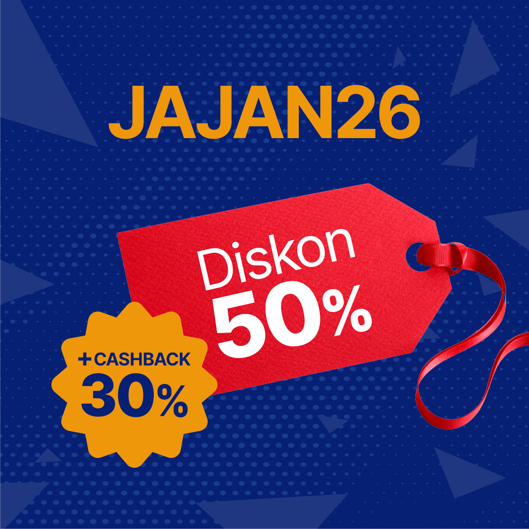 Payday Sale! Diskon 50% + Cashback 30%