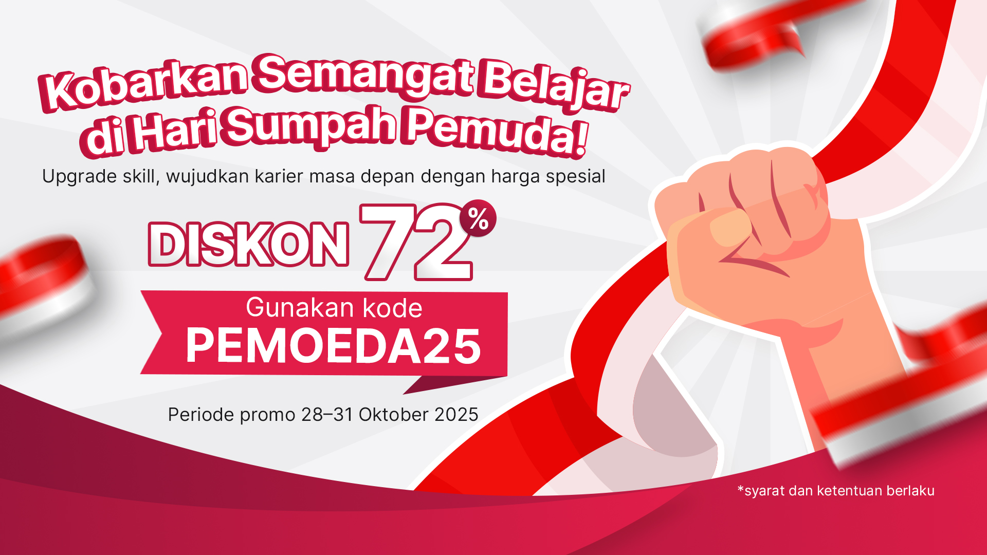 Sumpah Pemuda Big Sale! Klaim Diskon 72%