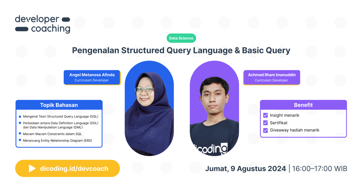 DevCoach 163: Data Science | Pengenalan Structured Query Language ...