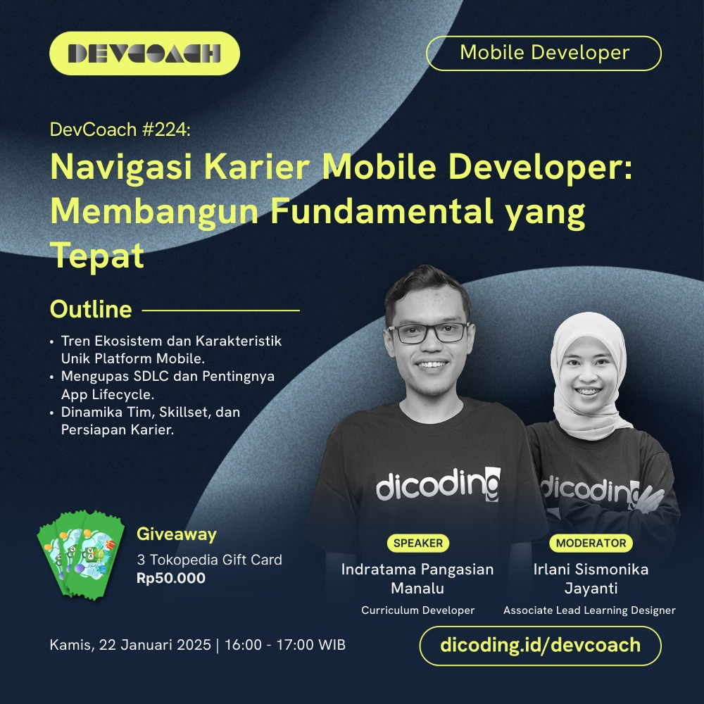 DevCoach 224: Navigasi Karier Mobile Developer: Membangun Fundamental yang Tepat