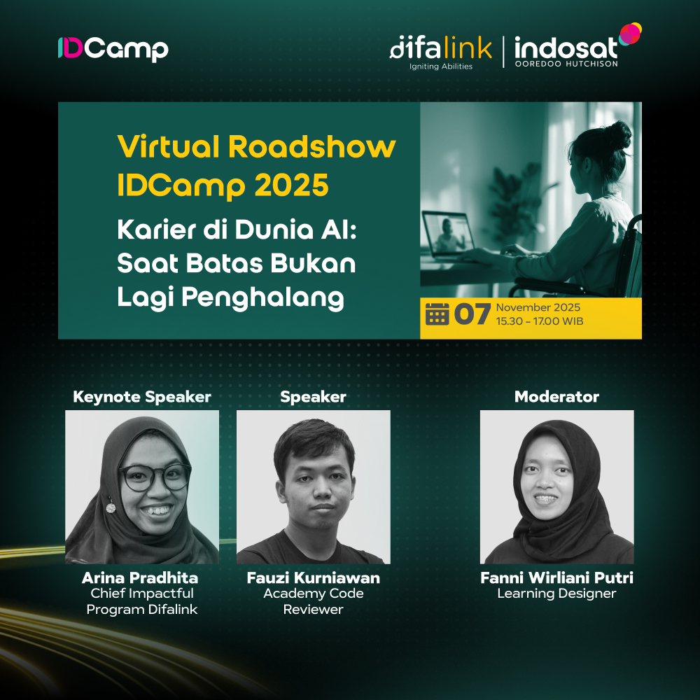 IDCamp Virtual Roadshow x Difalink - Karier di Dunia AI: Saat Batas Bukan Lagi Penghalang