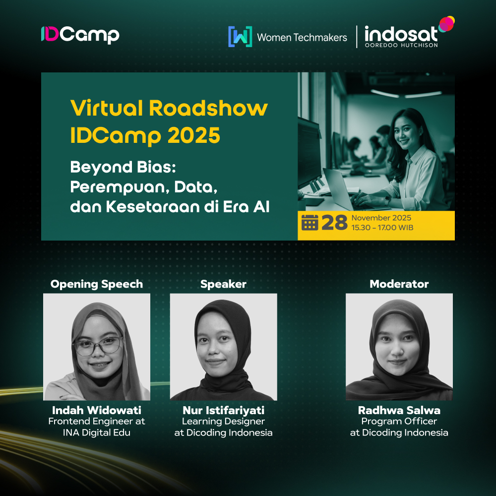 IDCamp Virtual Roadshow x WTM - Beyond Bias: Perempuan, Data, dan Kesetaraan di Era AI