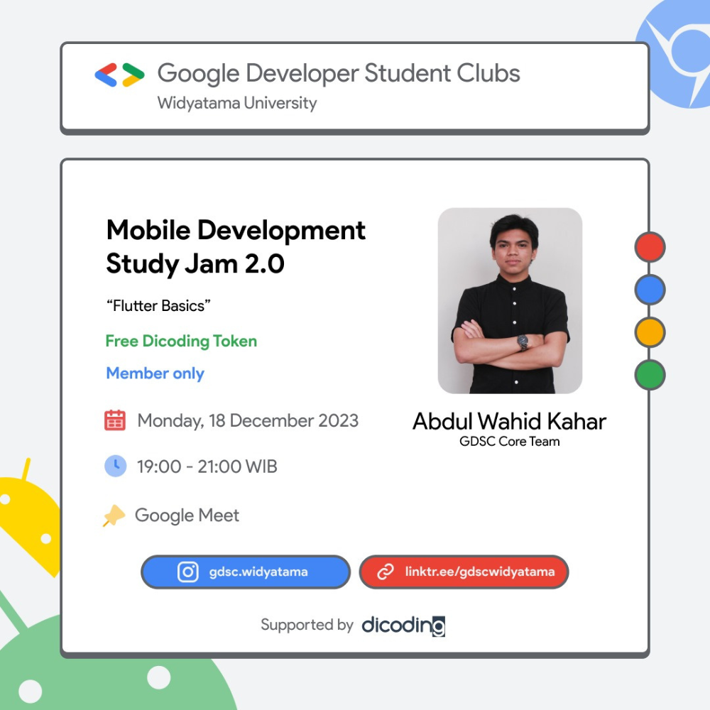 Mobile Development  Study Jam 2.0 : Flutter Basics
