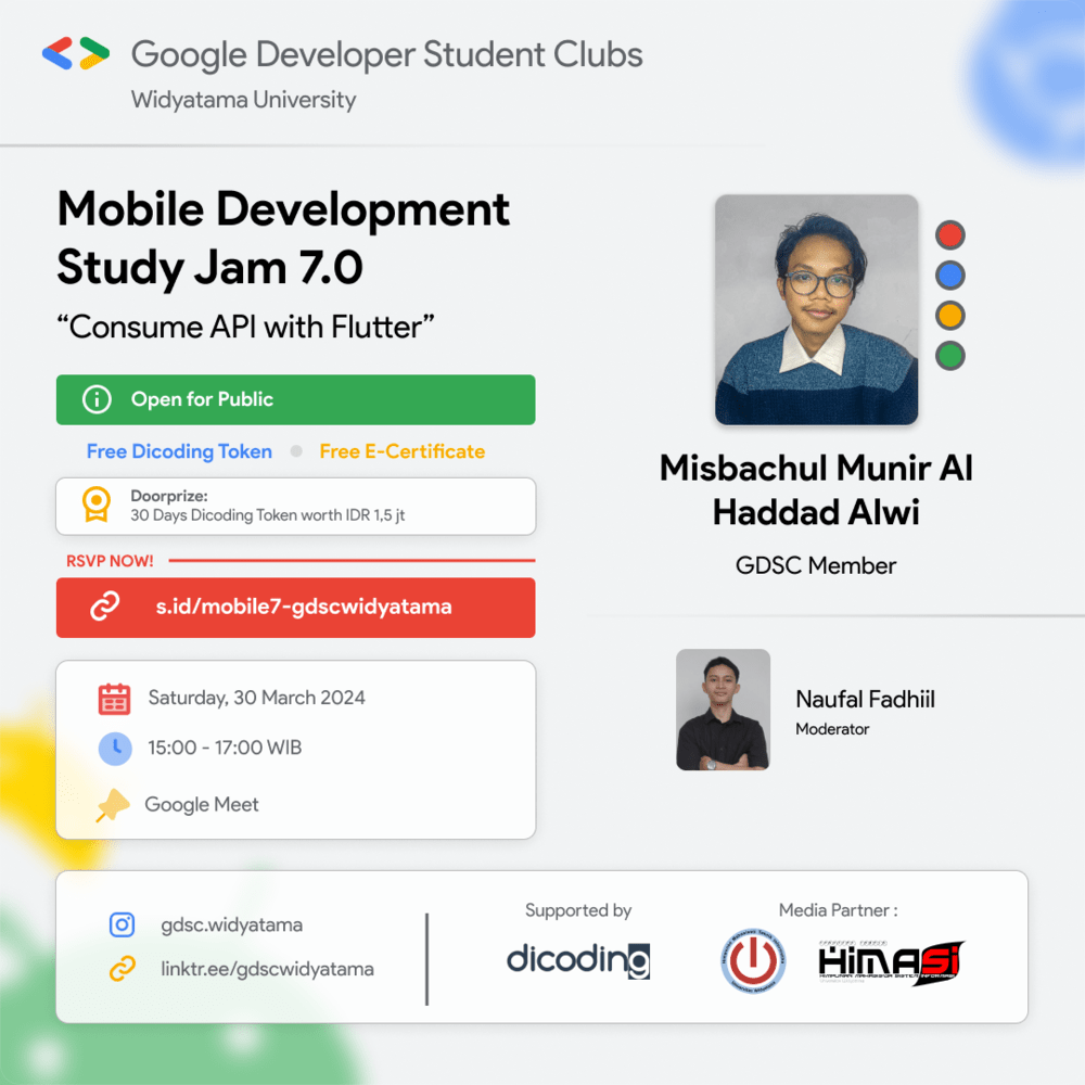 Mobile Development Study Jam 7.0 : Consume API with Flutter