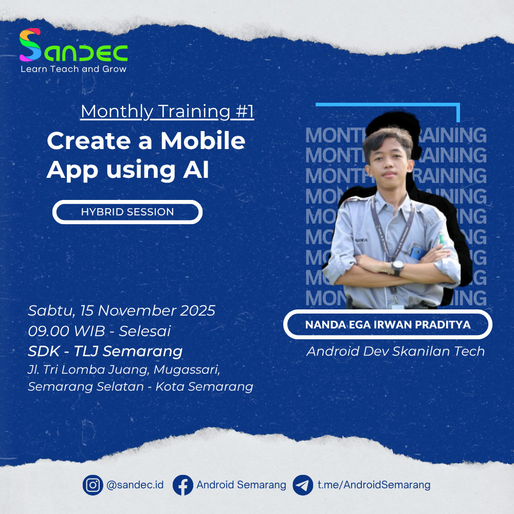 Monthly Training #1: Create a Mobile App using AI