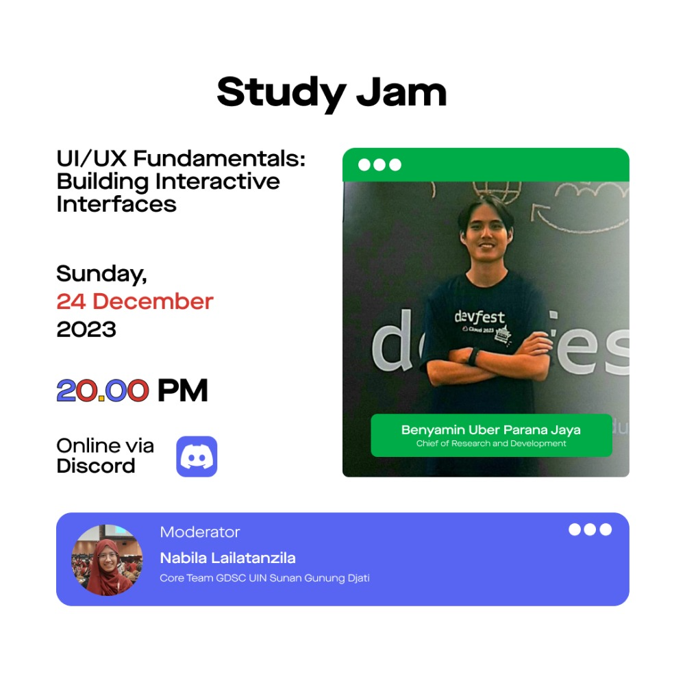Study Jam 1 - Preparing Your UI/UX Journey: Build Your Interactive User Interface