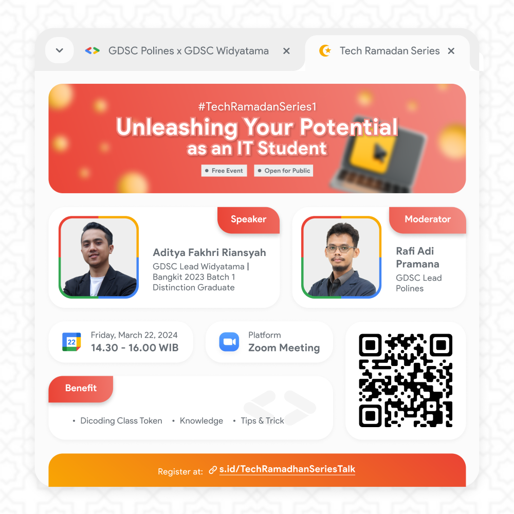 Tech Ramadhan Series #1 Unleashing Your Potential as an IT Student