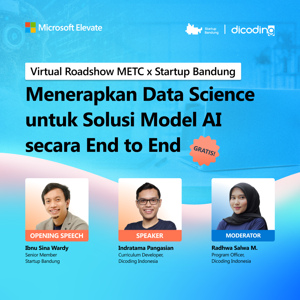 Virtual Roadshow METC x Startup Bandung: Menerapkan Data Science untuk Solusi Model AI secara End to End