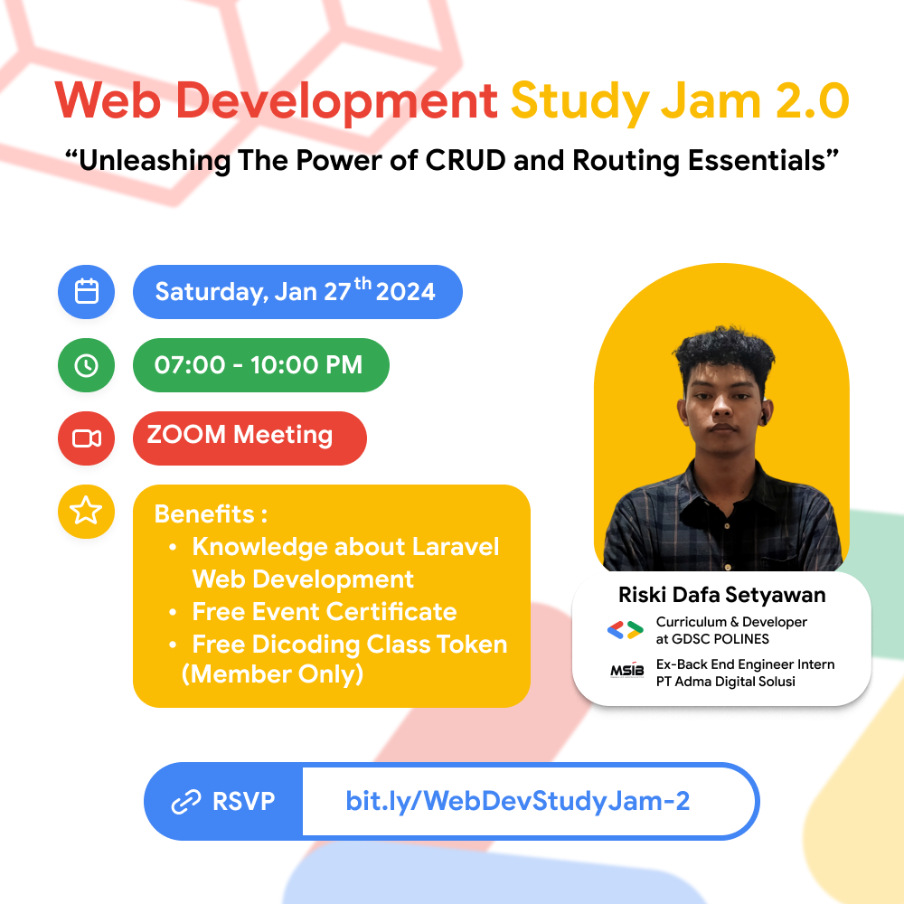 Web Development Study Jam 2.0: Unleashing The Power of CRUD and Routing Essentials