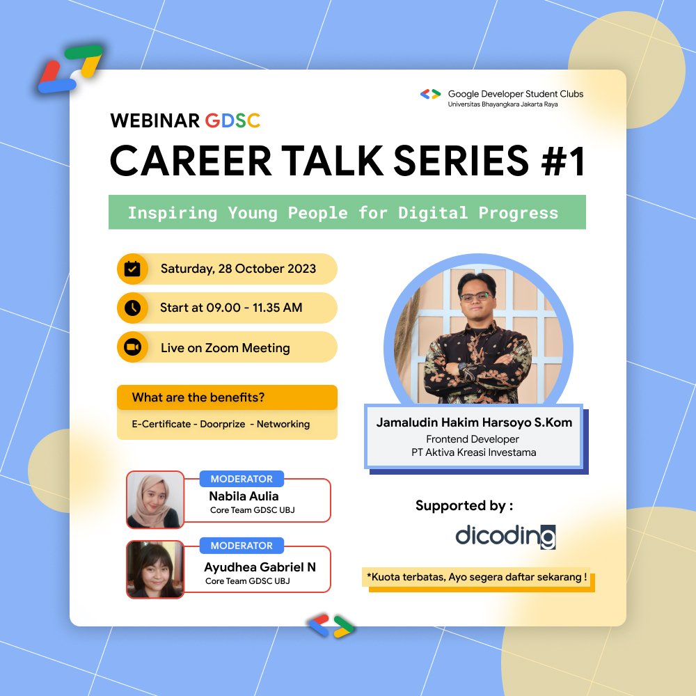 Career Talk Series #1: Web Development: Inspiring Young People for Digital Progress