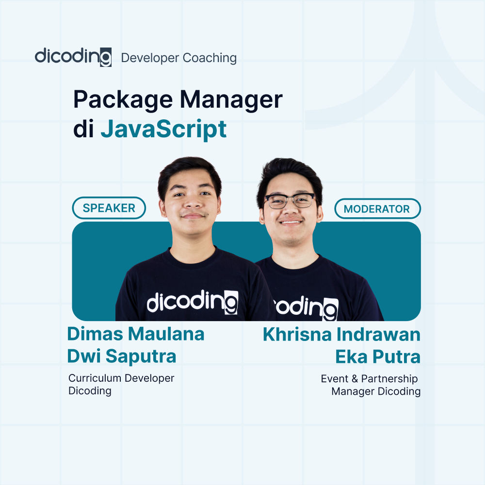 Dicoding Developer Coaching #70 : Back-End | Package Manager di JavaScript