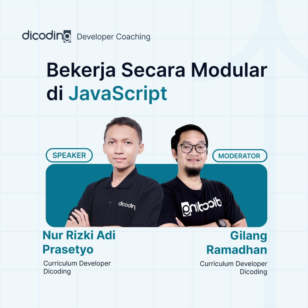 Dicoding Developer Coaching #72 : Back-End | Bekerja Secara Modular di JavaScript