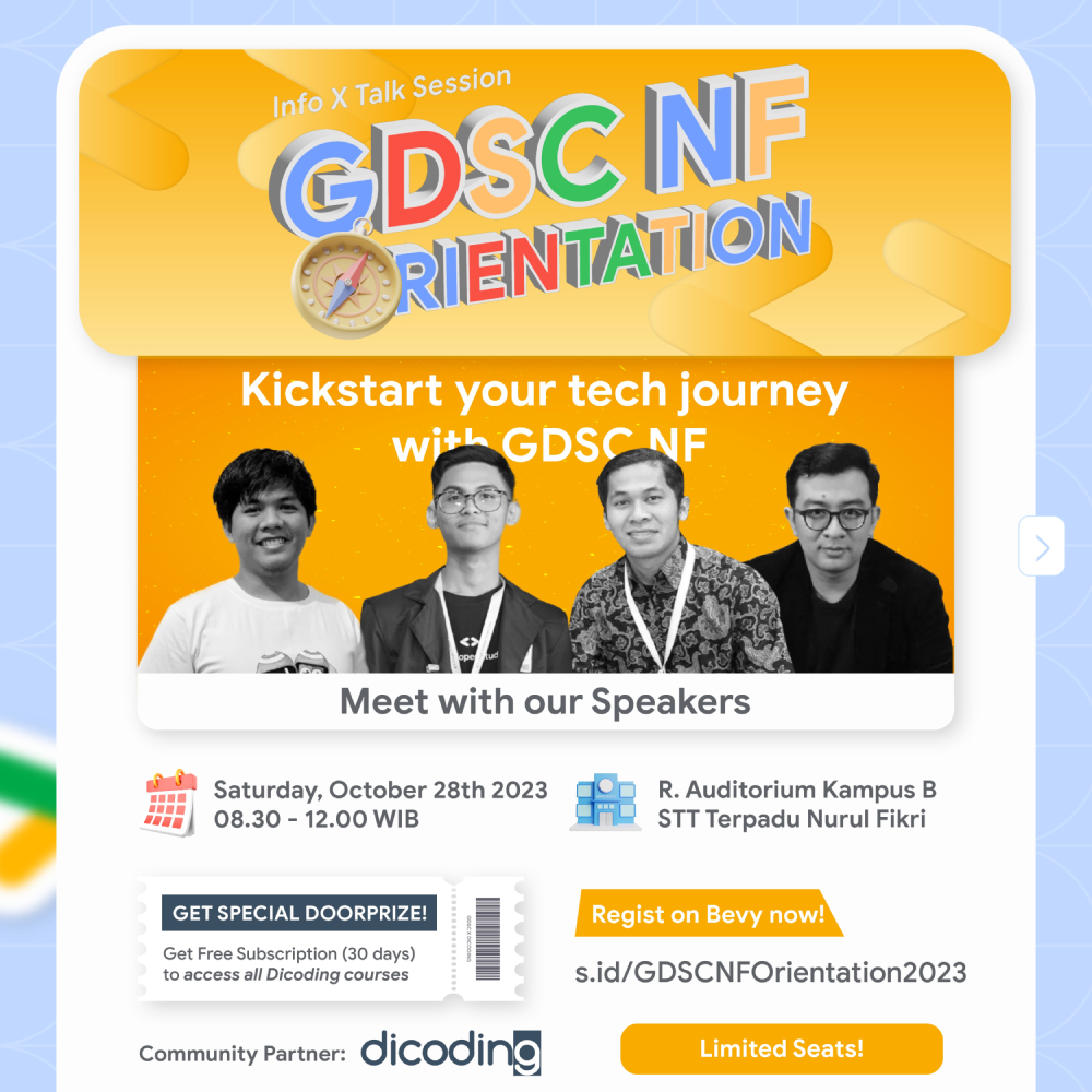 Info Session GDSC NF Orientation 2023 Dicoding Indonesia info-session-gdsc-nf-orientation-2023-dicoding-indonesia