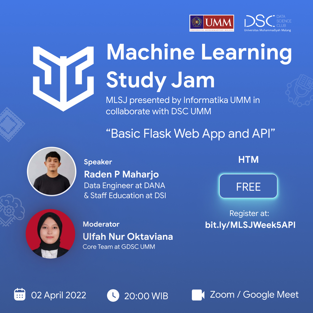 Machine Learning Study Jam ~ Basic Flask Web App and API